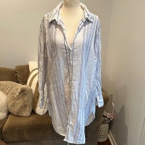 Striped Button-Up Shirt